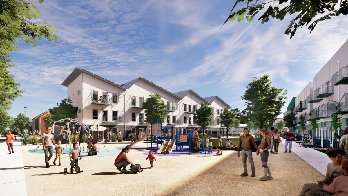 computer rendering of the community playground